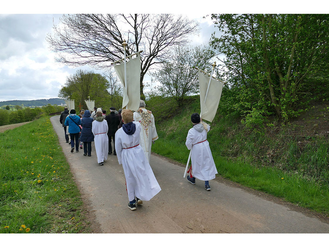 Bittprozession an der Weingartenkapelle (Foto: Karl-Franz Thiede)